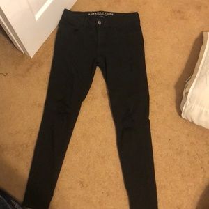 Black Ripped American Eagle Jeans